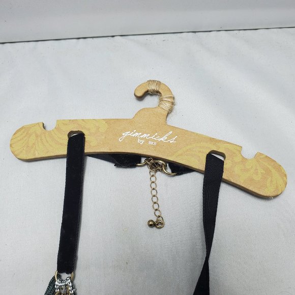 Gimmicks by BKE Teal and Gold Fringe Necklace - Picture 4 of 8